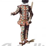 Máscara tradicional italiana Arlecchino